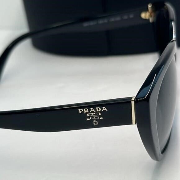 💯- New Authentic PRADA  Acetate Sunglasses SPR 16X-F Black - Picture 5 of 13